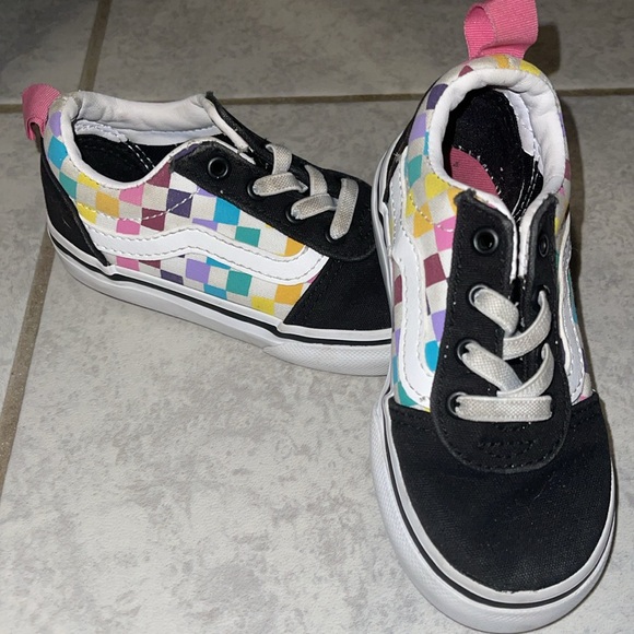 VANS kids size 7 multi color checkered - Picture 5 of 11